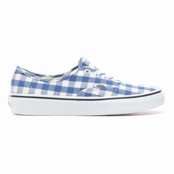 Női Vans Gingham Authentic Tornacipő VA7480291 Kék/Fehér